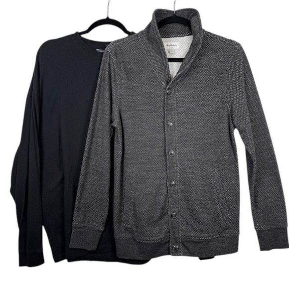 ASOS / Goodfellow Men's 2 Piece Bundle Cardigan / Long Sleeve Tee Size Small - Picture 1 of 7